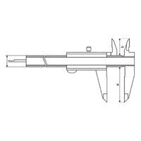 Taschen-Messschieber für Linkshänder 150mm