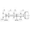 Vis de mesure pour rainures transversales internes Longueur 178mm 0-25mm