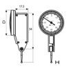 Fühlhebel-Feinmessgerät Rubin Taster, Durchmesser 32mm