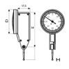 Fühlhebel-Feinmessgerät, rechtwinklig, Durchmesser 32mm