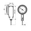 Fühlhebel-Feinmessgerät, Länge Taster 33mm