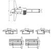 Tiefen-Messschieber Digital mit Haken 1000x250mm