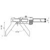 Digital-Messschieber für Bogen-Radiusmessung 3-50mm