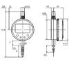 Digital-Messuhr, Anzeige drehbar, Messbereich 12.5mm