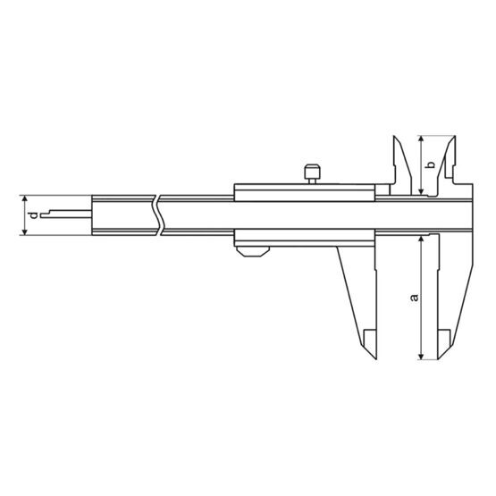 Taschen-Messschieber für Linkshänder 150mm