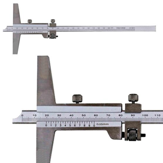 Tiefen-Messschieber mit Feineinstellung 200x100mm