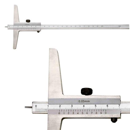 Tiefen-Messschieber mit runder Spitze 200x100mm