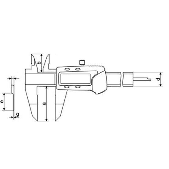 Digital-Messschieber mit dünnem Messschnabel 150mm